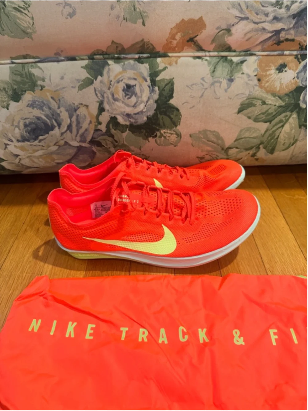 Nike ZoomX Dragonfly 2 Track Spikes Bright Crimson Lime Men's Size 13 FD8413-600 - Picture 3 of 6